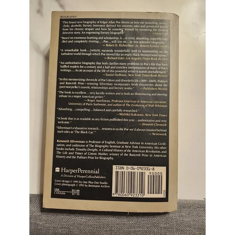 Edgar A. Poe Biography • Kenneth Silverman • 1991 1st Print • NEW